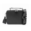 Eco-Friendly Saffiano Crossbody Bag  - Black