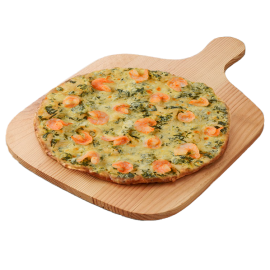 Spinach and Shrimp Party - Thin Crust