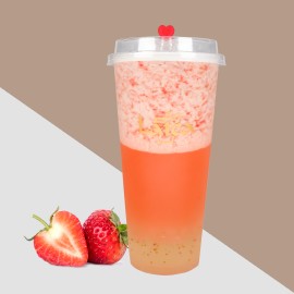 Supreme Strawberry with Crispy Boba Tea ..