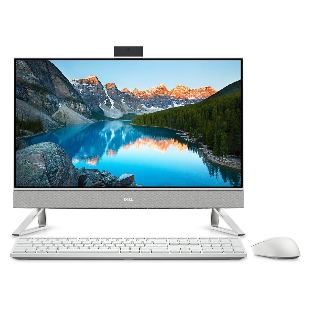 Dell Inspiron 5420 All-In-One Desktop PC 13th Gen (5420-AIO-1256) Core i7-1355U-5.0GHz, 16GB, 512 SSD, 23.8" FHD TOUCH, Windows 11 Home, Intel Iris Xe Graphics, White, English/Arabic Keyboard, Middle East Version,1 Year Warranty