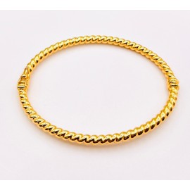 18k Bangle  19cm  Yellow Gold  6.17grams