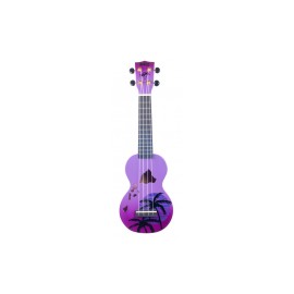 Mahalo Ukulele Soprano " Hawaii " Designer Series - Purple Burst - Included Bag