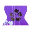 Mahalo Ukulele Soprano " Hibiscus " Designer Series - Purple Burst - Included Bag