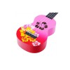 Mahalo Ukulele Soprano " Hibiscus " Designer Series - Red Burst - Included Bag