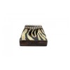 Kalimba 17 Stainless Steel Keys Trembesi Wood Graphic Art Design on Top Back And Sides - Zebra - Key of C