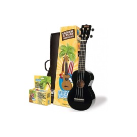 Mahalo Learn To Play Soprano Ukulele Pack - M1 Rainbow "R" Series - Black