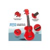 Mahalo Learn To Play Soprano Ukulele Pack - M1 Rainbow "R" Series - Red