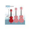 Mahalo Learn To Play Soprano Ukulele Pack - M1 Rainbow "R" Series - Red