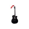 Martin Guitar OMC-X1E 000 Shape Acoustic-Electric Guitar - Jett Black - Martin Gig Bag