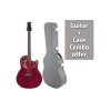 Ovation The Celebrity® Collection Celebrity Elite® Mid Depth Semi Acoustic - Ruby Red - Includes Hard-shell case