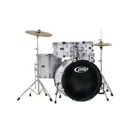 PDP Center Stage 5-Piece Drum Set With Hardware And Cymbals - Diamond Silver