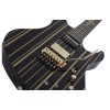 Schecter Electric Guitar Synyster Custom-S - Gloss Black With Gold Stripes