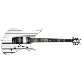 Schecter Electric Guitar Synyster Gates Standard - Gloss White With Black Pinstripes