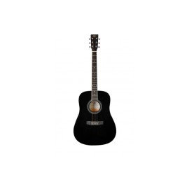 SX Guitar Acoustic Dreadnought SD104 - Gloss Black - Includes Free Softcase