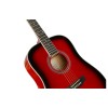 SX Guitar Acoustic Dreadnought SD104 - Gloss Red Sunburst - Includes Free Softcase