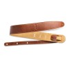 Taylor Leather With Suede 2.5" Guitar Strap - Medium Brown