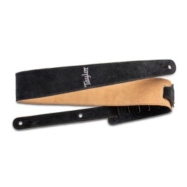 Taylor Embroidered Suede 2.5" Guitar Strap - Black