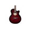 Carlos F511ce Semi-Acoustic Guitar - Shaded Red - Include Free Softcase