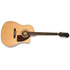 Epiphone Guitar J-15ce Deluxe - Cutaway Acoustic Electric Outfit - Natural - Include Hard Case