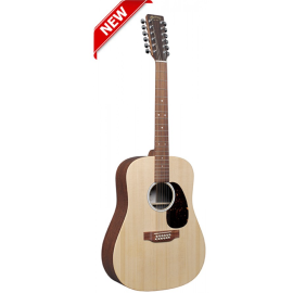 Martin 12 String Guitar D-X2E12 Dreadnought Acoustic-Electric Guitar - Natural - Martin Gig Bag Included