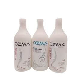 Ozma Protein  hair Taming Brazilian System  علاج تنعيم البروتين طقم علاج البروتين البرازيلي Hair Straightening Natural Ingredients kit 1000 ML*3