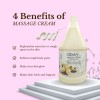 OZMA Clavo  Professional Naturals Body and Face Massage Cream milk &zafaran  3.78L 