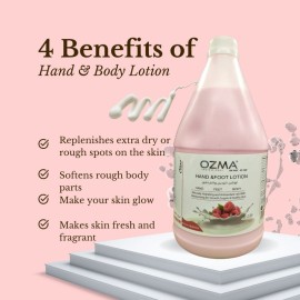 OZMA Clavo Raspberry Body Lotion,Naturally Hydrating, Hand And Feet Brightening-Soothing Moisturizer For Men & Women With Vitamin C Extract 3.78 ML