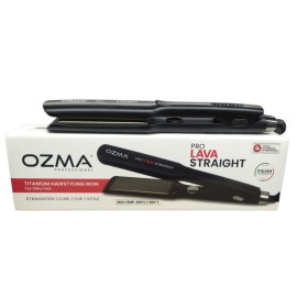 OZMA Protect Professional Hair Straightener For Women & Men | Quick Heat Up Technology For Improved Shine & Minimized Damage with Wide Tourmaline TITANIUM Heating, Extra Long Plates